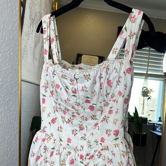HOUSE OF CB 'Tatiana' Rose Print Midi Sundress NWOT - Picture 10 of 13